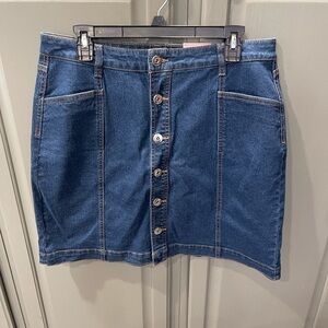 NWT Style & Co Denim Button-Front Skirt